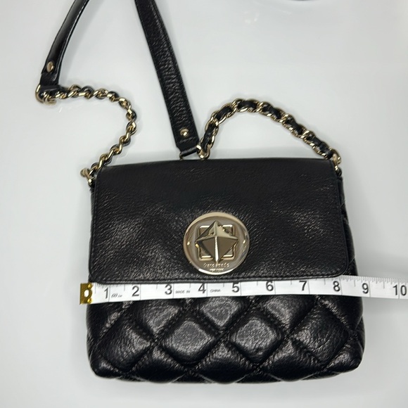 Kate Spade black quilted leather crossbody bag w/ chain strap - Picture 10 of 14